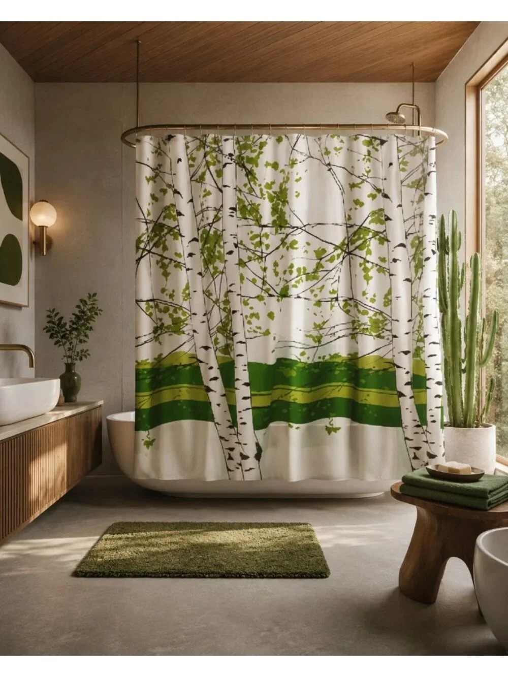 Marimekko Kaiku Shower Curtain iconic Nordic design by Finnish Maija Louekari
